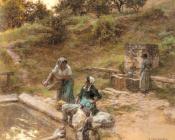 莱昂 奥古斯汀 莱尔米特 : Au Lavoir